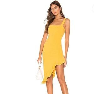 PrivacyPlease Gold Asymmetrical Dress